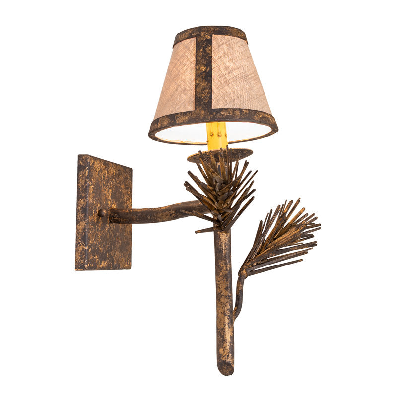 12" Wide Lone Pine Left Wall Sconce