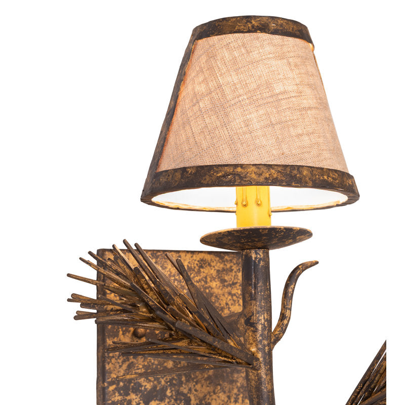 12" Wide Lone Pine Left Wall Sconce