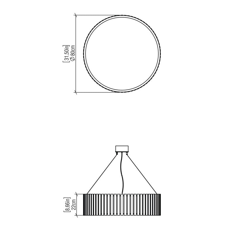 1 - Light LED Chandelier