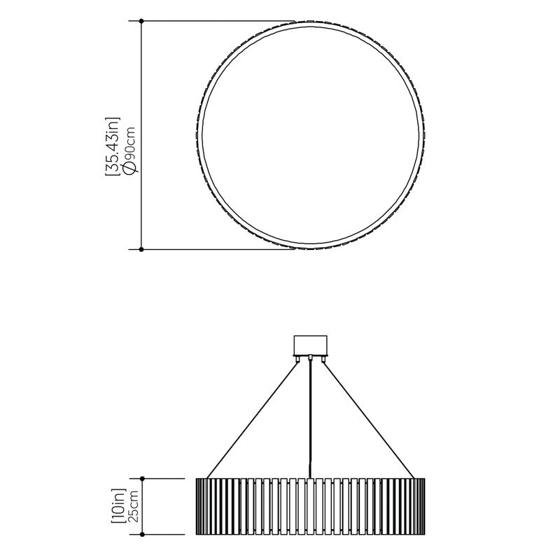 1 - Light LED Chandelier