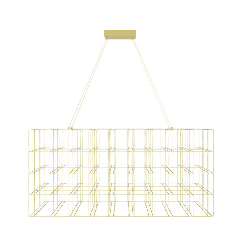 200 - Light Unique Rectangle LED Chandelier
