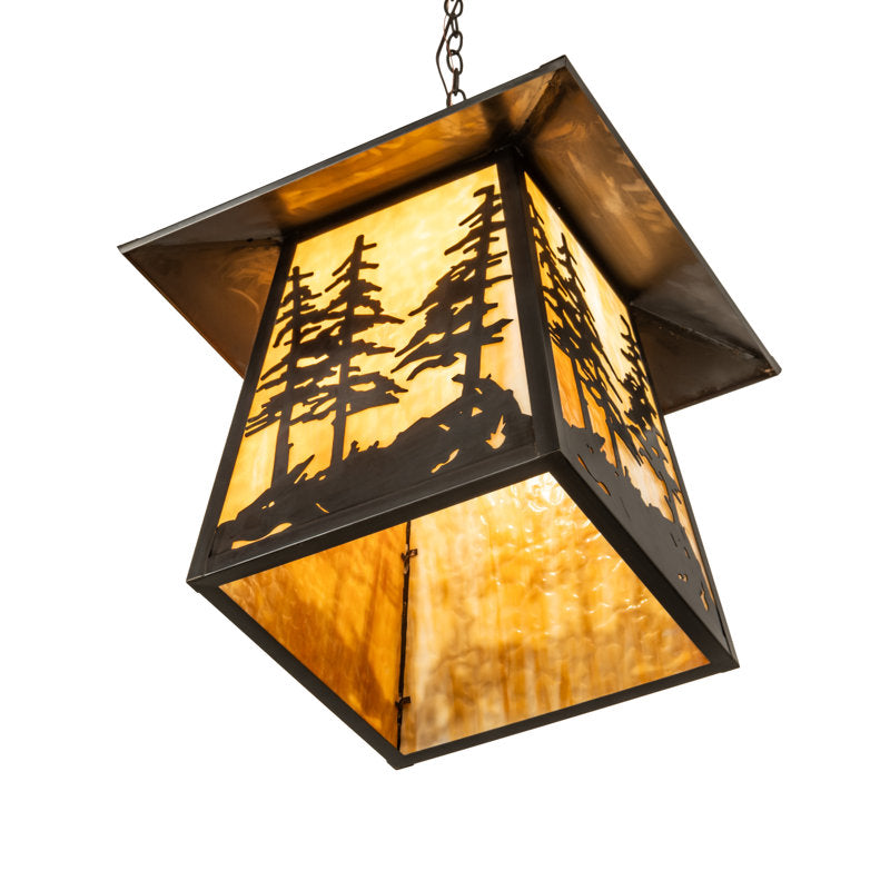 20" Square Stillwater Tall Pines Pendant