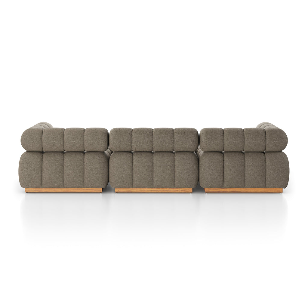 Four Hands Roma Outdoor 3-Piece Sectional with Ottoman