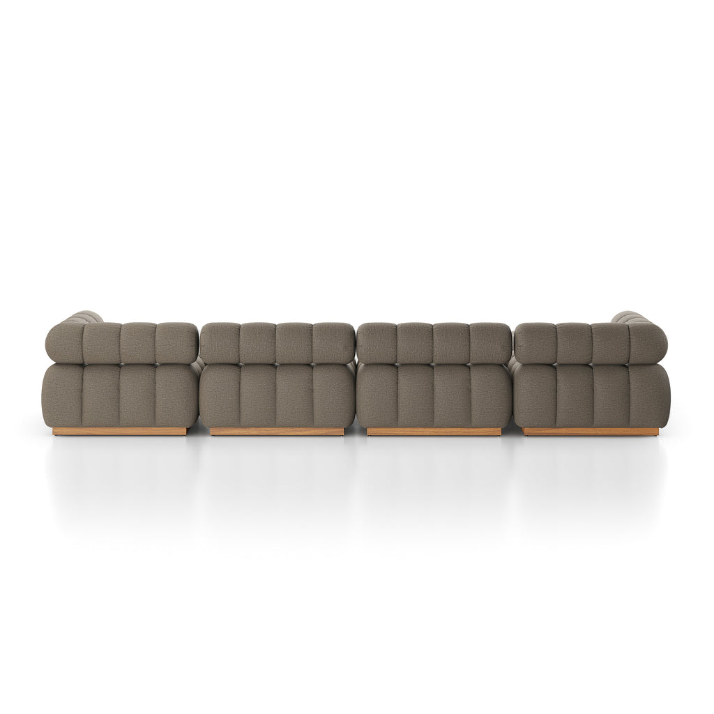 Four Hands Roma Outdoor 4-Piece Sectional with Ottoman