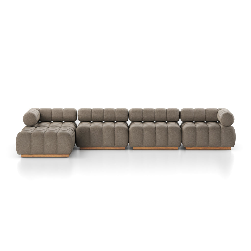 Four Hands Roma Outdoor 4-Piece Sectional with Ottoman