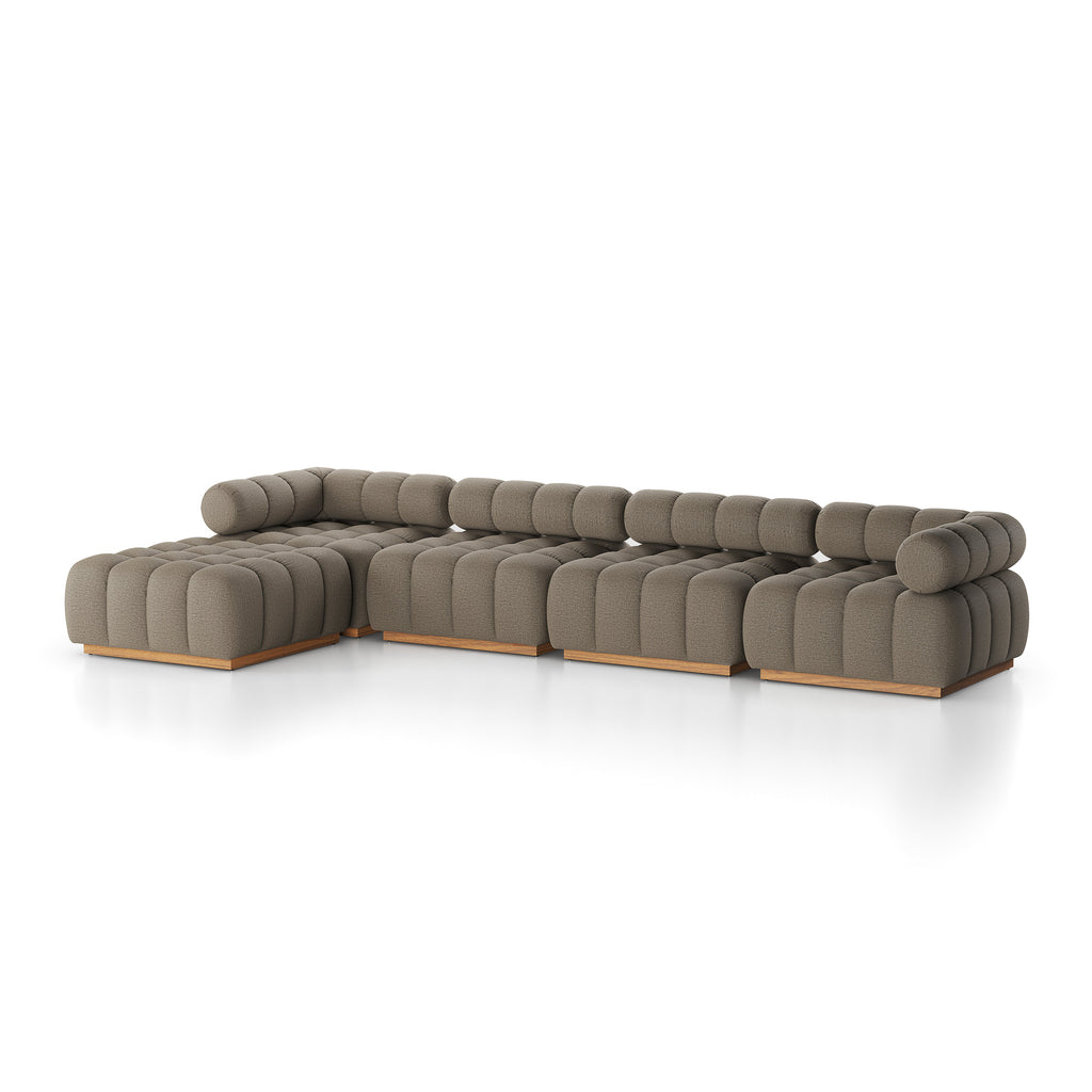 Four Hands Roma Outdoor 4-Piece Sectional with Ottoman
