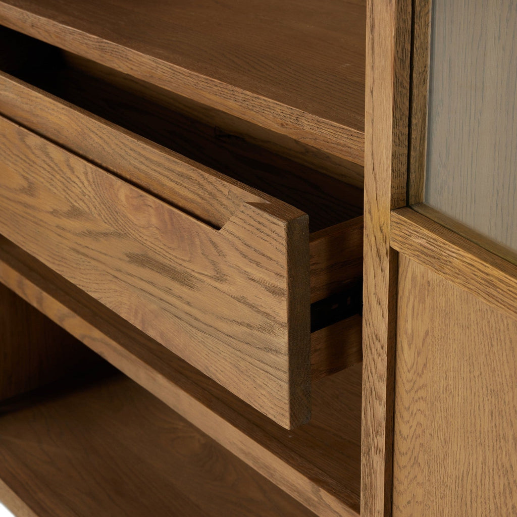 Four Hands Millie Panel and Glass Door Cabinet