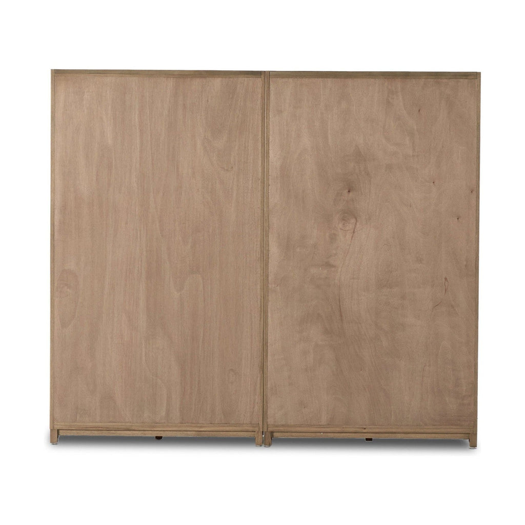 Four Hands Millie Panel and Glass Door Double Cabinet