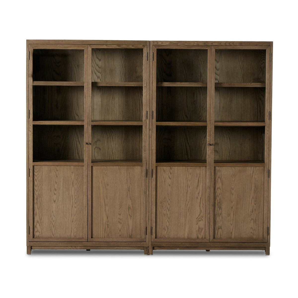 Four Hands Millie Panel and Glass Door Double Cabinet