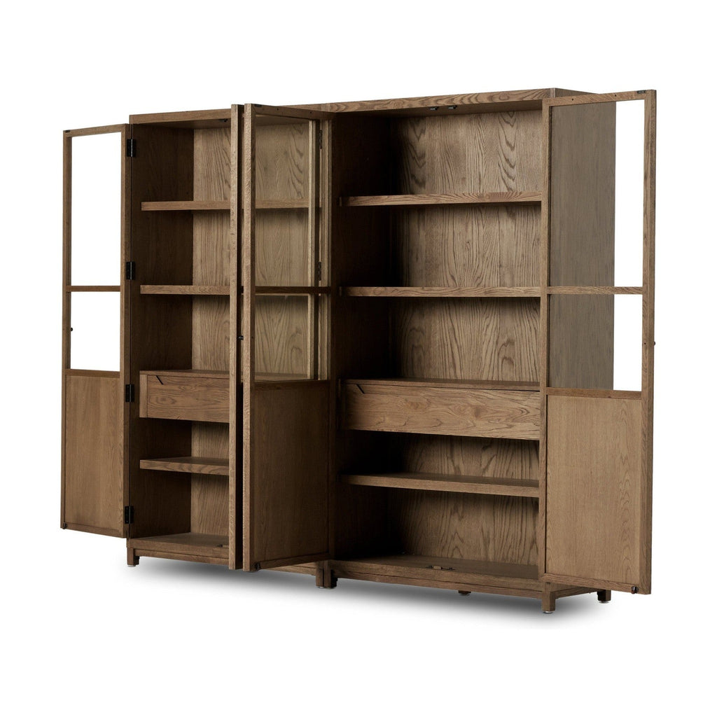 Four Hands Millie Panel and Glass Door Double Cabinet