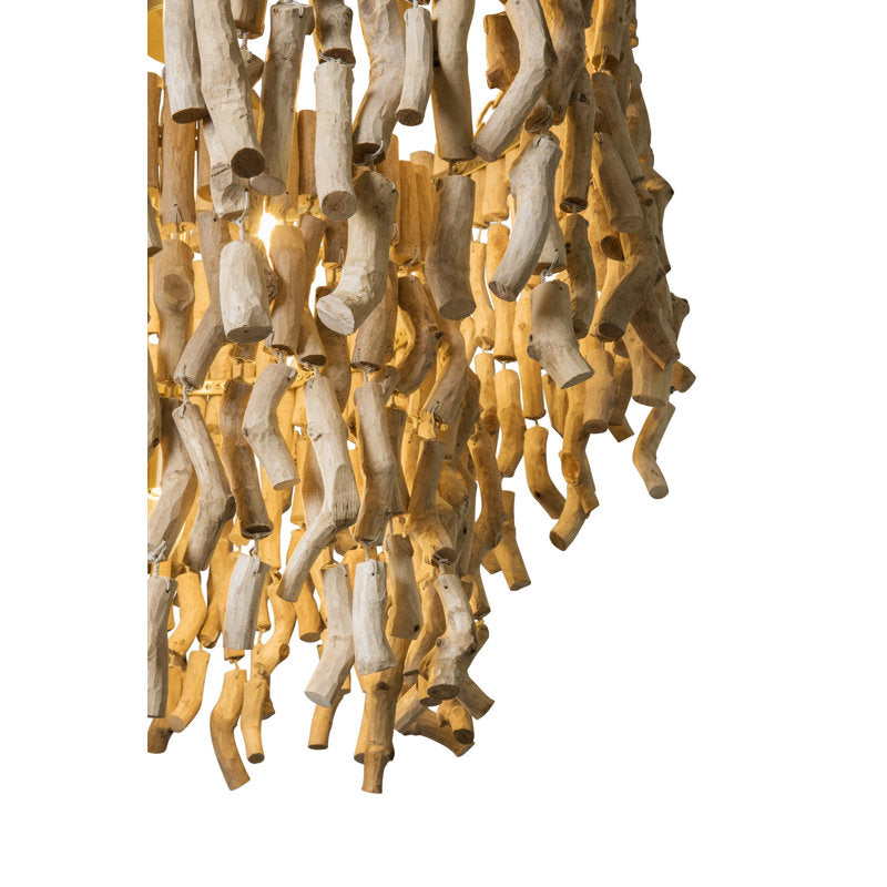 'Wiggle' Wood Chandelier
