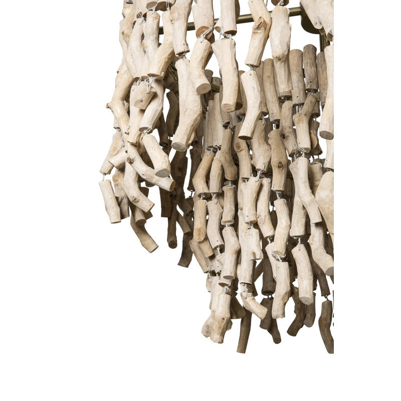 'Wiggle' Wood Chandelier