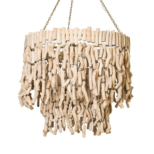 'Wiggle' Wood Chandelier