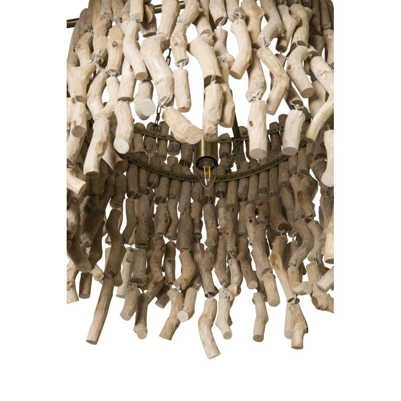 'Wiggle' Wood Chandelier