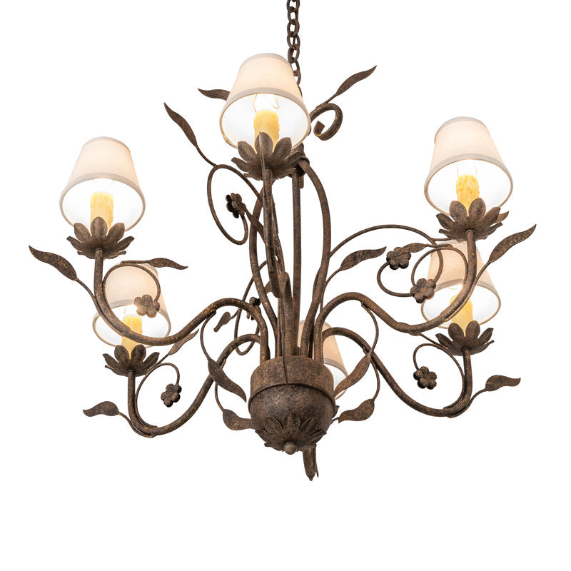 31" Wide Bordeaux 6 Light Chandelier