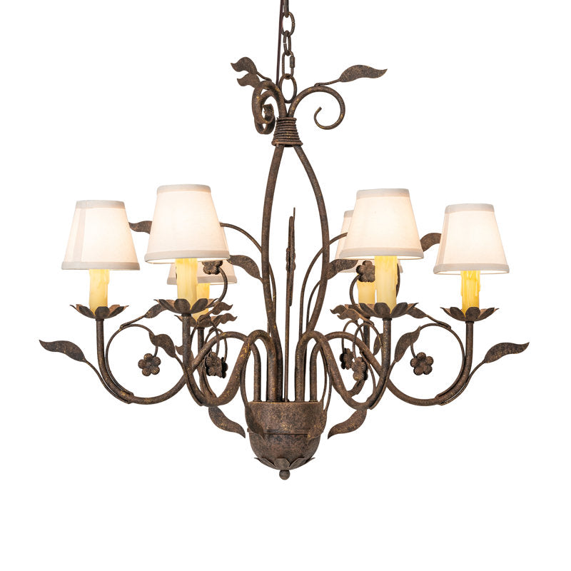 31" Wide Bordeaux 6 Light Chandelier