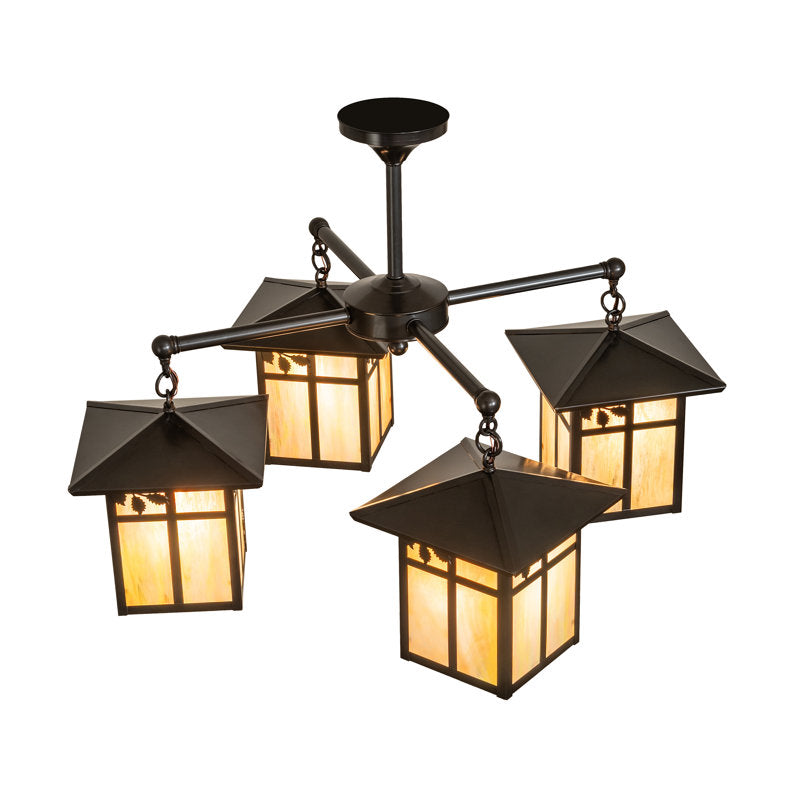 32" Wide Seneca Sprig 4 Light Chandelier
