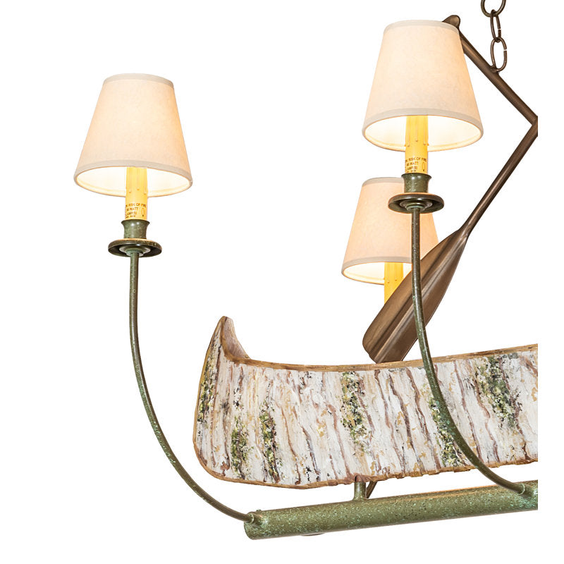 35" Long Canoe 4 Light Chandelier