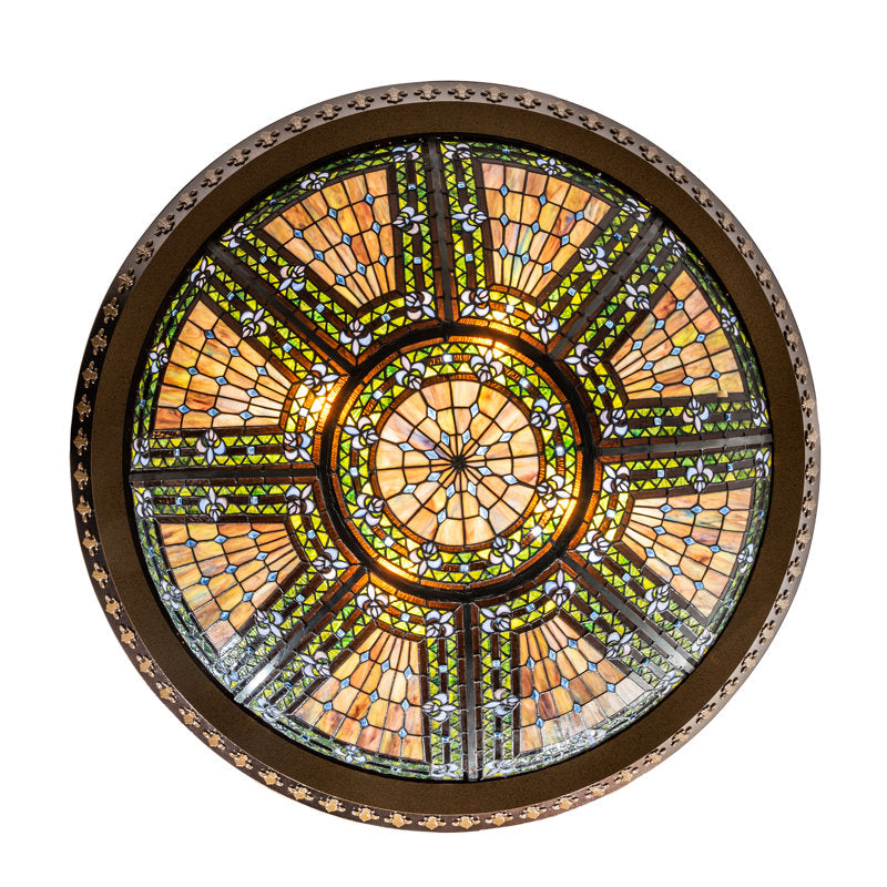 38" Wide Fleur-De-Lis Inverted Pendant