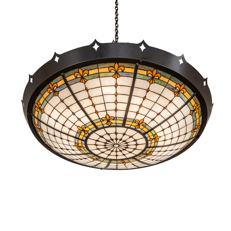 40" Wide Fleur-De-Lite Pendant