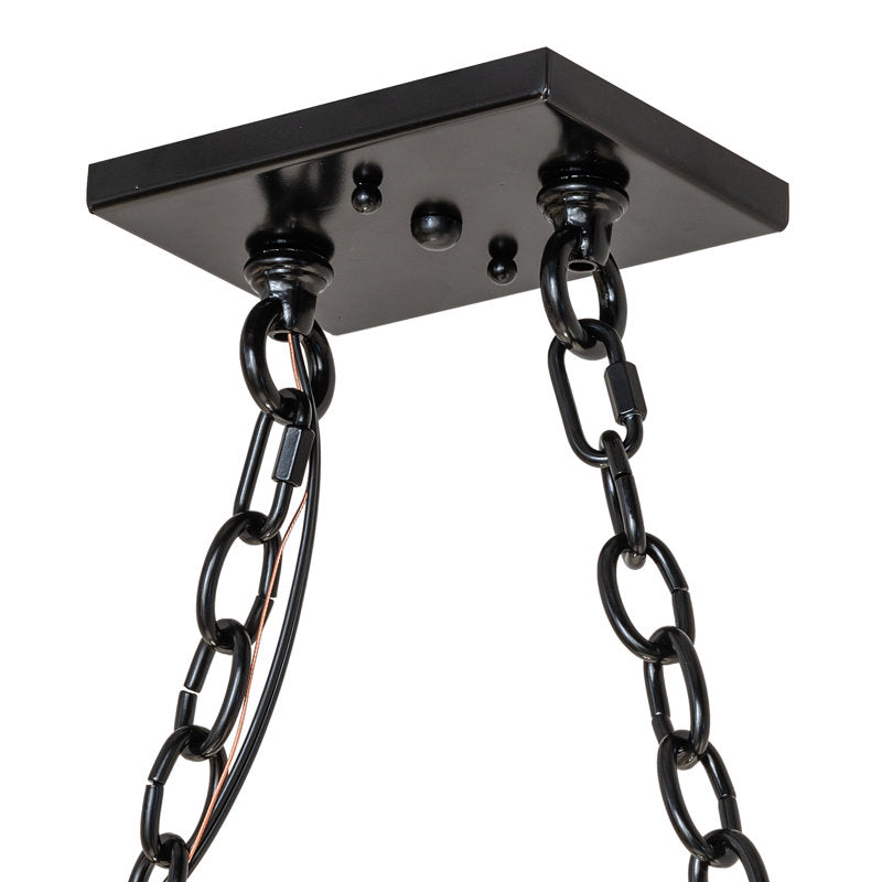 48" Long Laquer Oblong Pendant