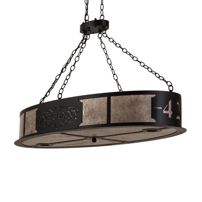 48" Long Personalized One Genny Oblong Inverted Pendant