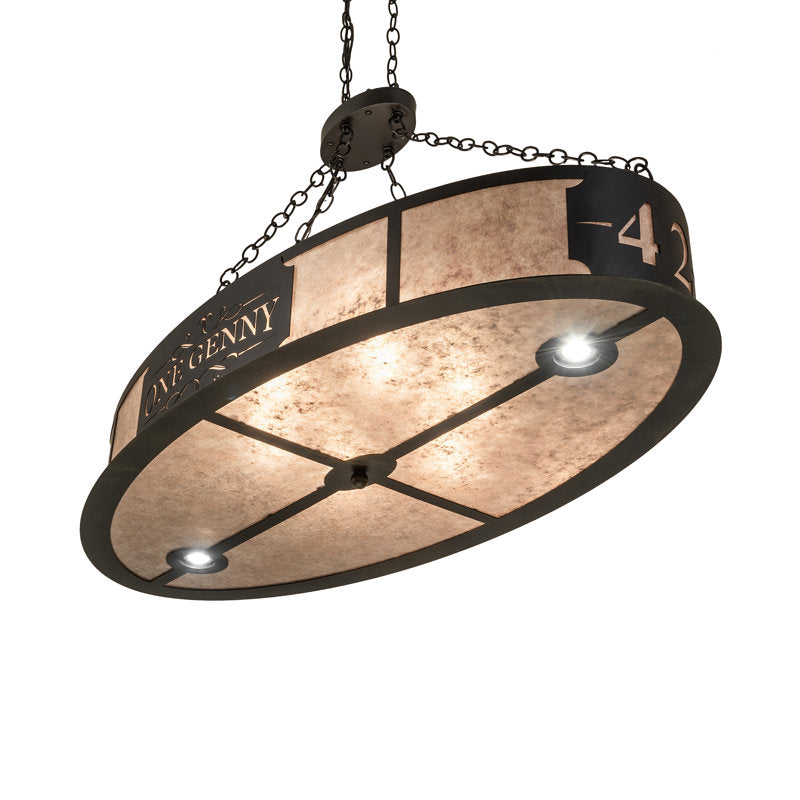48" Long Personalized One Genny Oblong Inverted Pendant