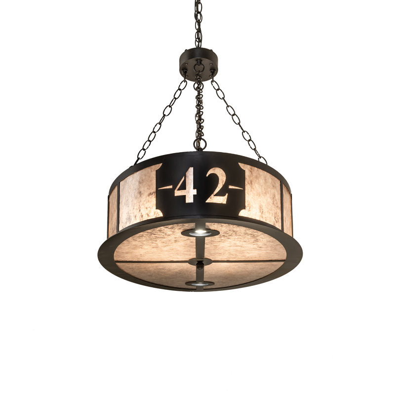 48" Long Personalized One Genny Oblong Inverted Pendant