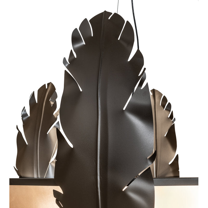 48" Wide Feather Pendant