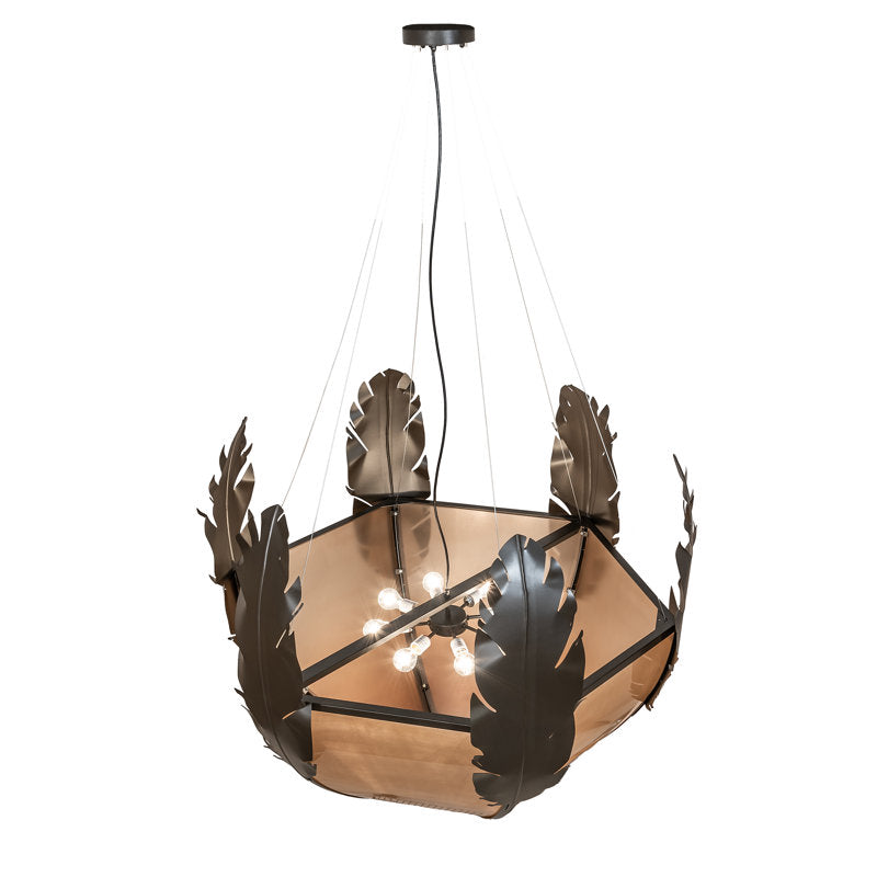 48" Wide Feather Pendant