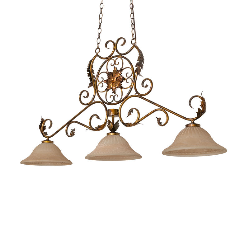 54" Long Christabel 3 Light Oblong Island Pendant