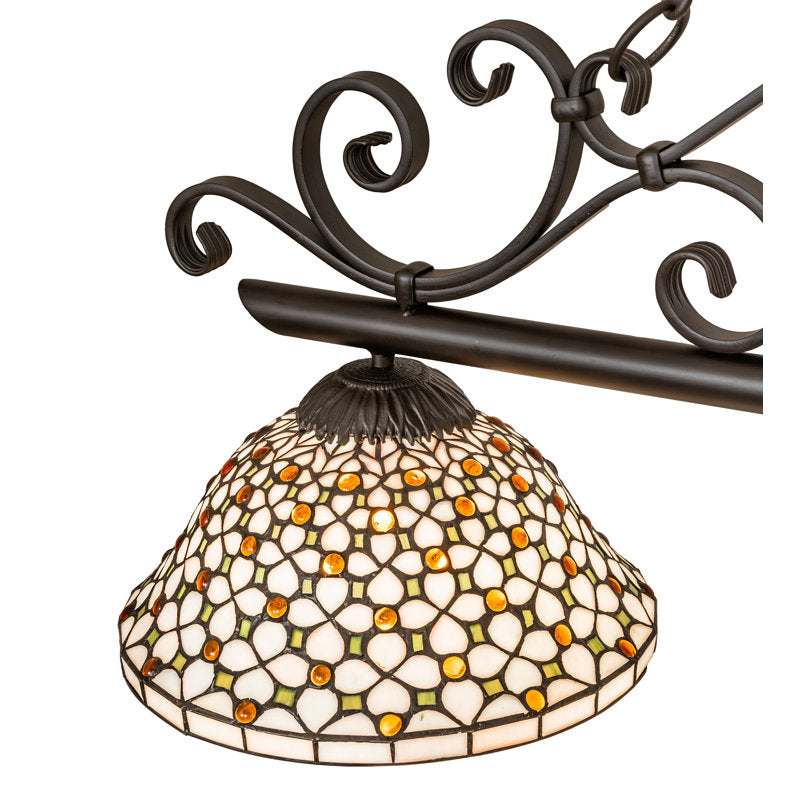 60" Long Diamond &amp; Jewel 3 Light Island Pendant