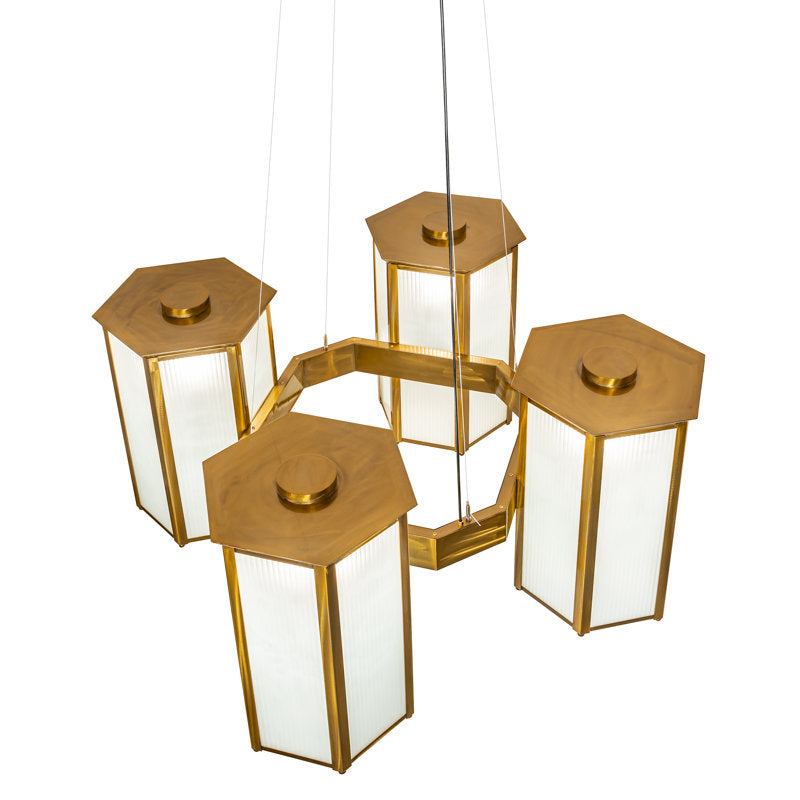 60" Wide Affeton 4 Light Pendant