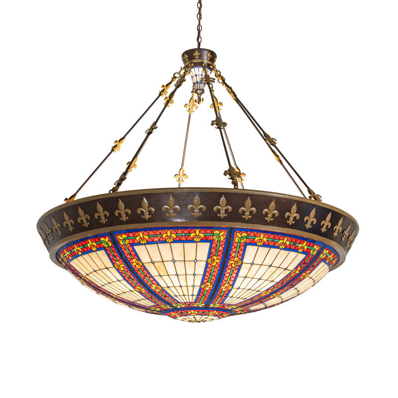 62" Wide Fleur-De-Lis Inverted Pendant