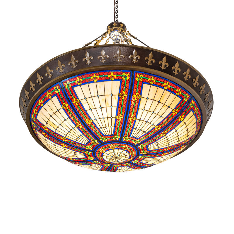 62" Wide Fleur-De-Lis Inverted Pendant