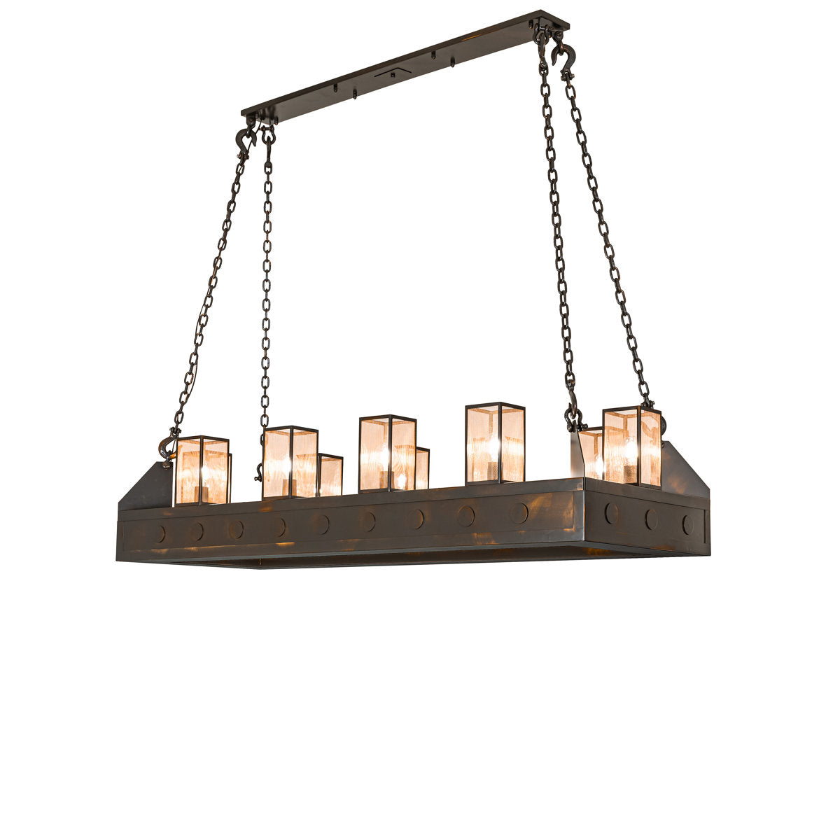 66" Long Cassidy 10 Light Oblong Pendant
