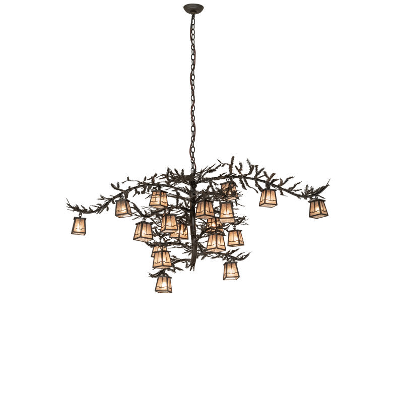 66" Wide Pine Branch Valley View 18 Light Chandelier