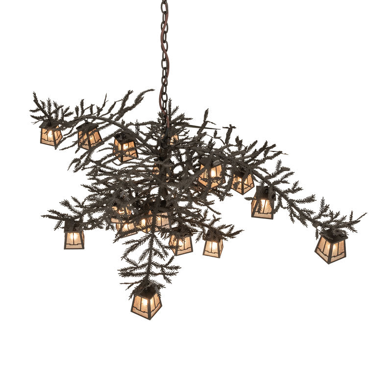 66" Wide Pine Branch Valley View 18 Light Chandelier