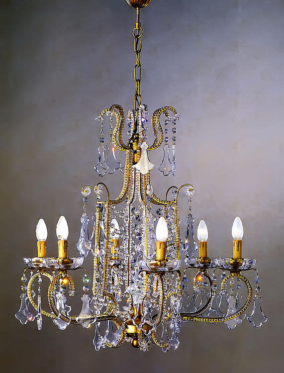 6 - Light Candle Style Empire Chandelier