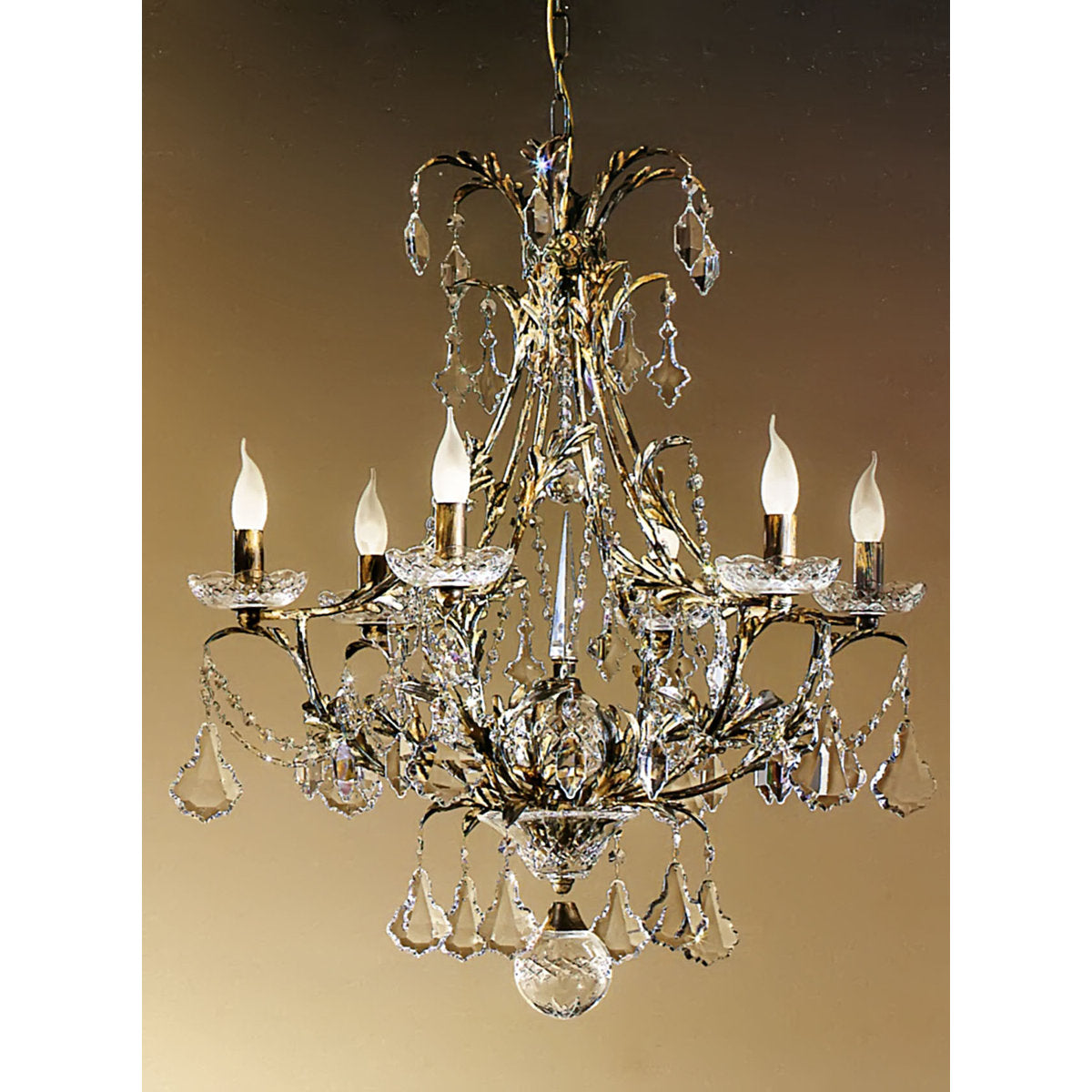 6 - Light Candle Style Empire Chandelier