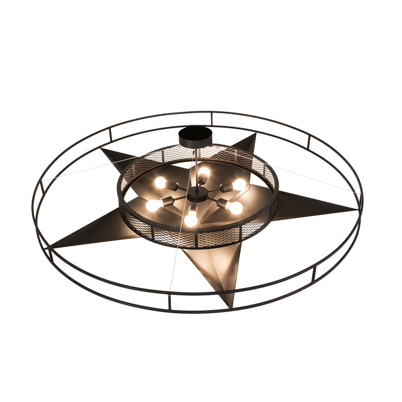 6 - Light Semi Flush Mount