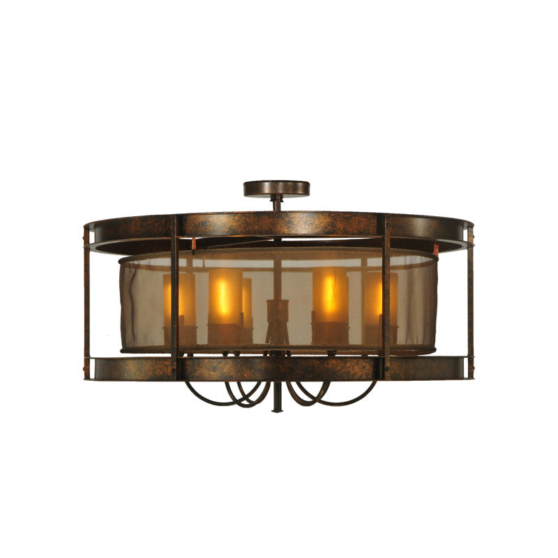 6 - Light Semi Flush Mount