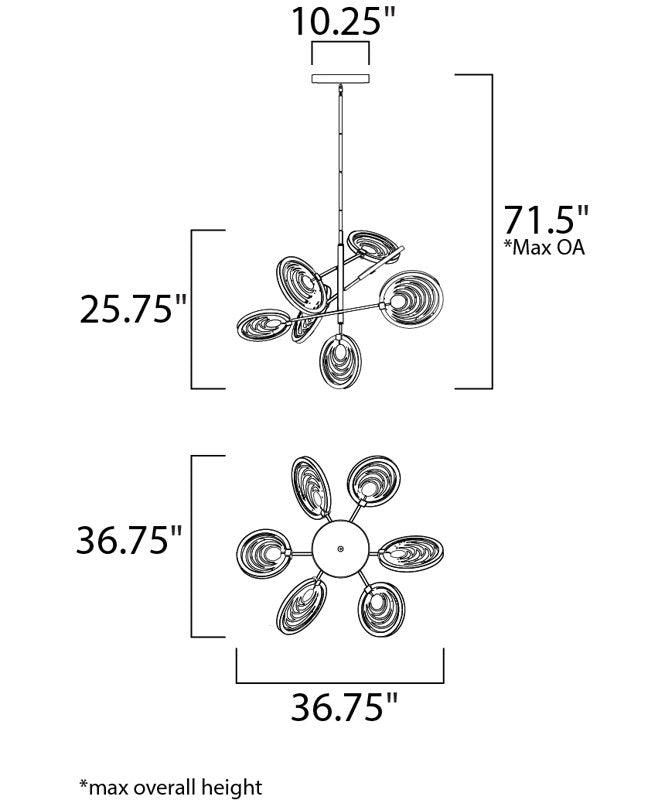 7 - Light LED Chandelier