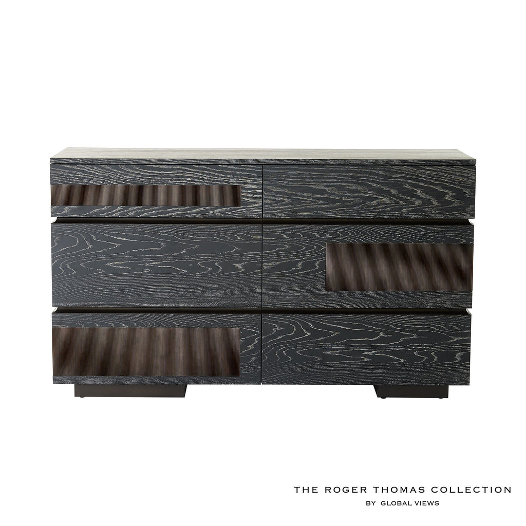 Global Views Black Cerused Oak Brazil Dresser