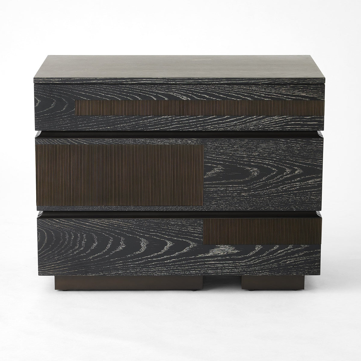 Global Views Brazil Chest-Black Cerused Oak