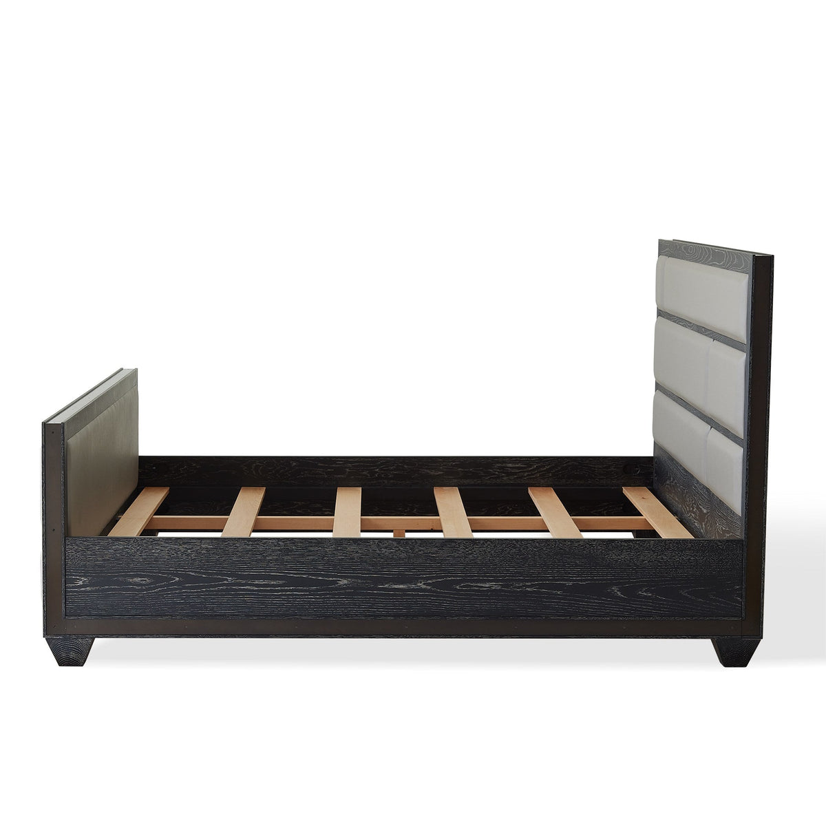 Global Views Bed Black Cerused Oak Brazil Bed