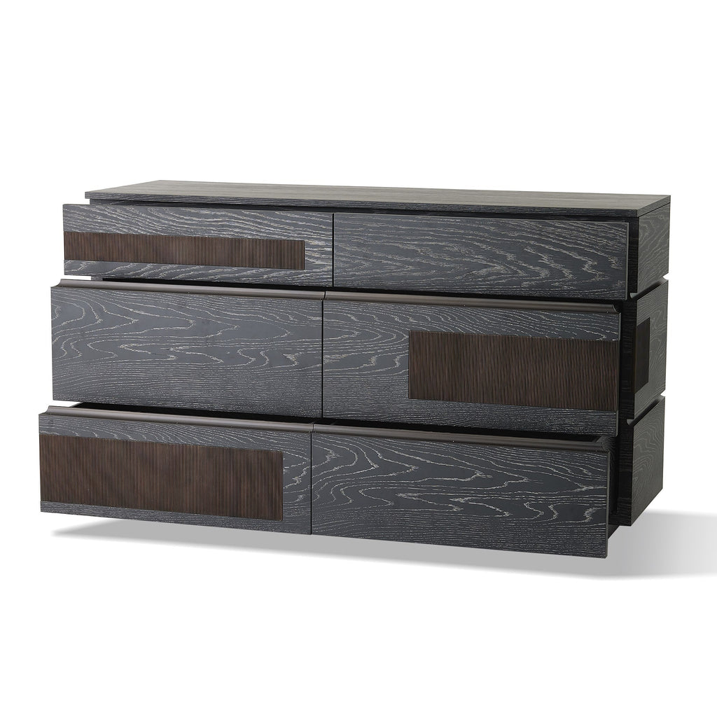 Global Views Black Cerused Oak Brazil Dresser
