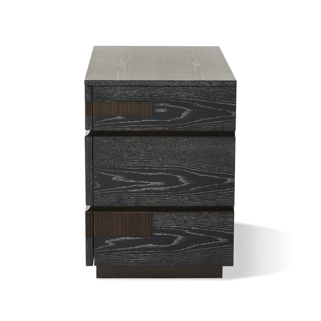 Global Views Brazil Chest-Black Cerused Oak