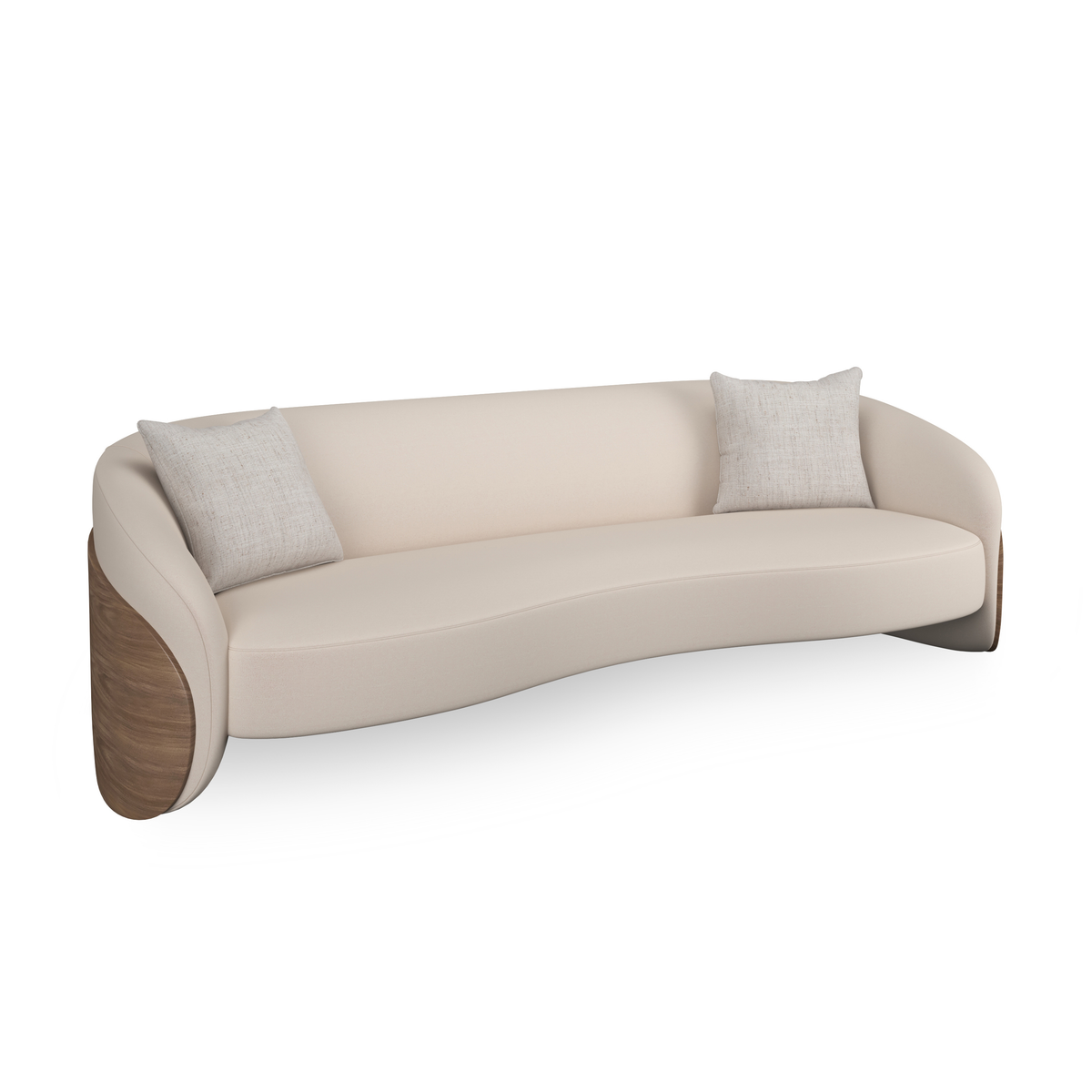 Caracole Upholstery Fleur Wood Back Sofa