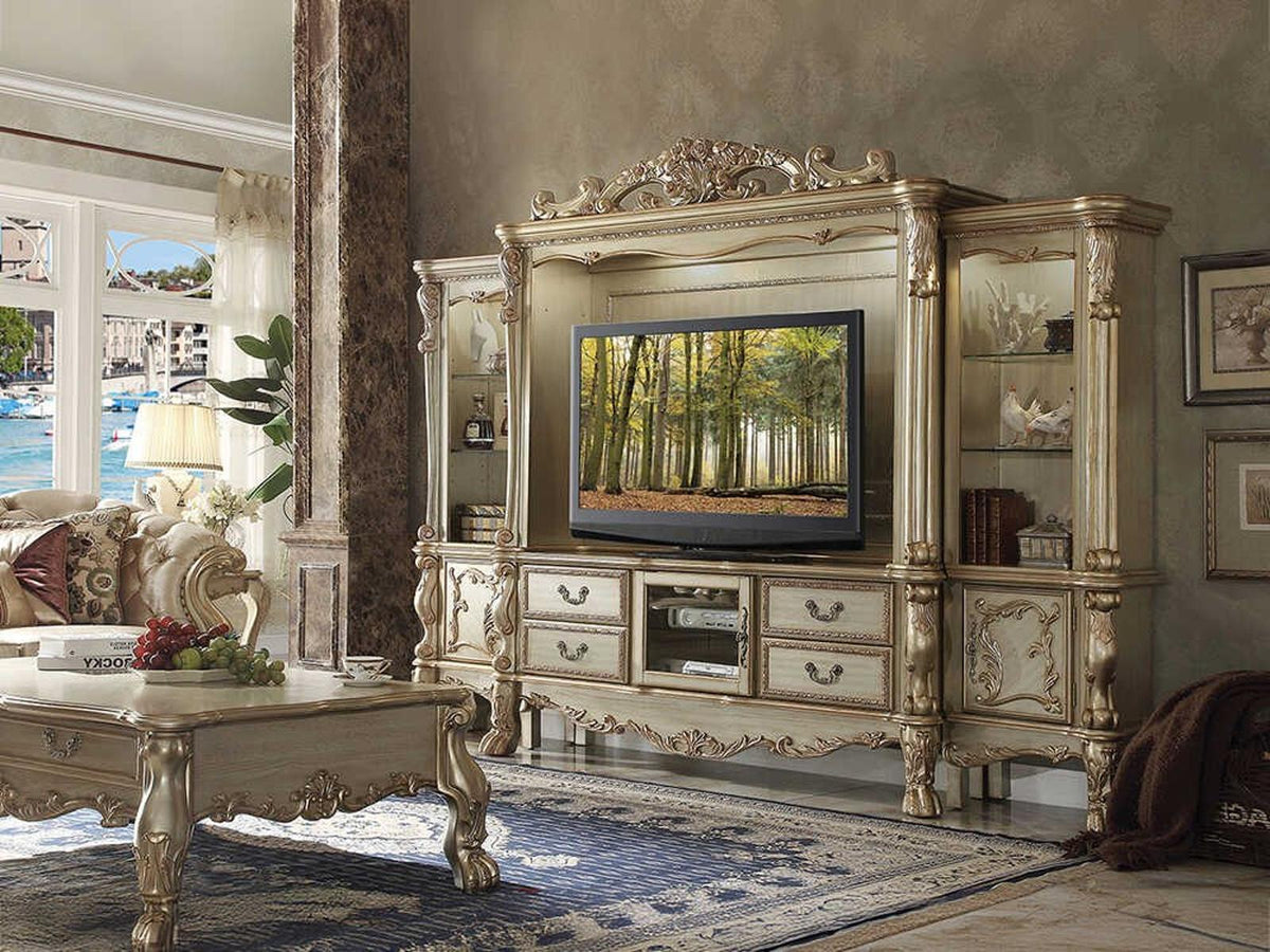 Dresden 121" Poplar Wood Media Console
